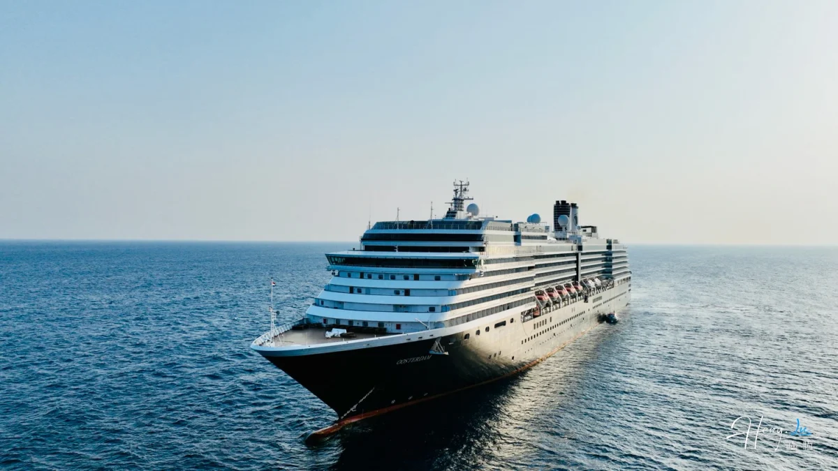 Cruise Ship Sailing On Open Sea