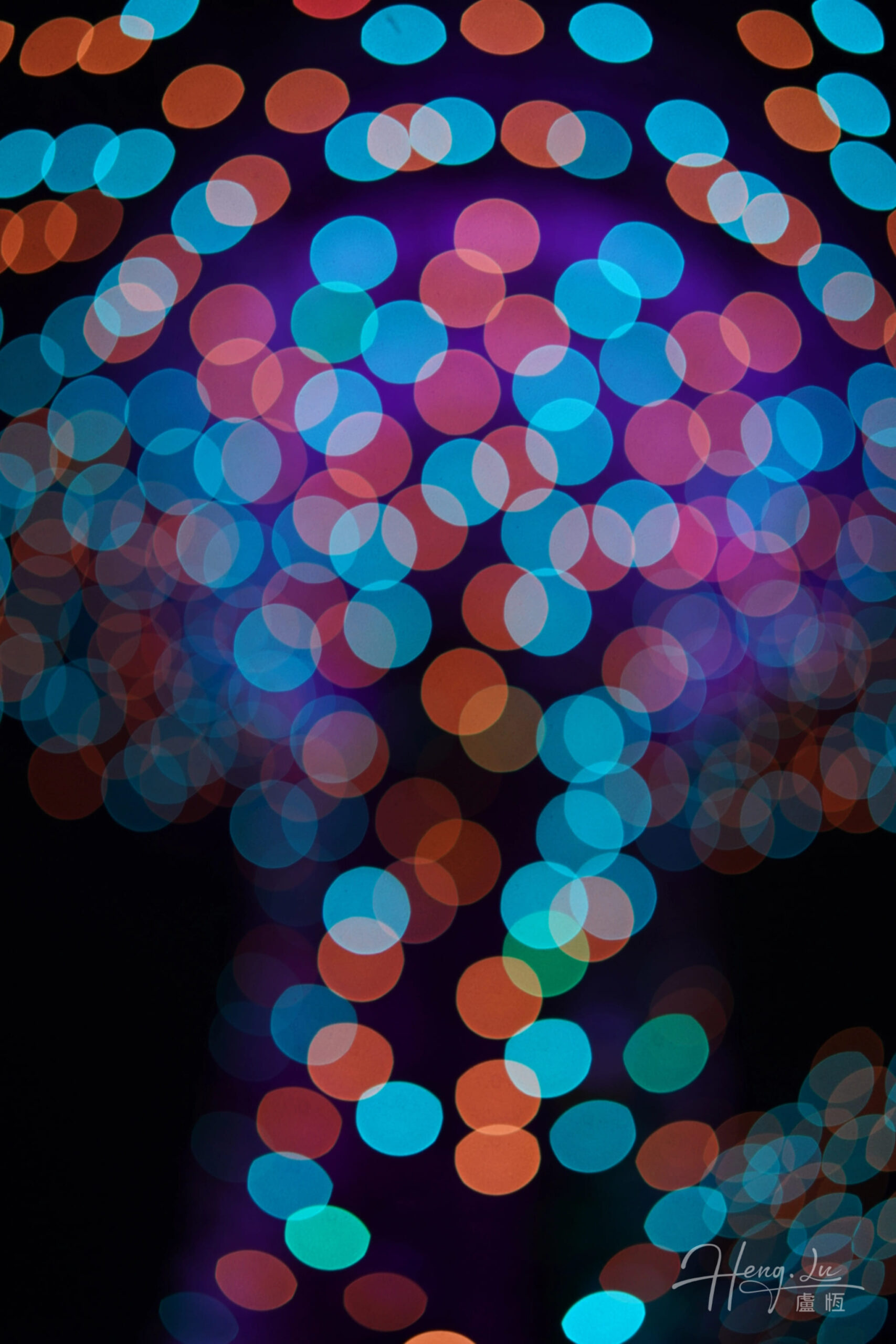 An-abstract-photo-of-a-tree-shape-colorful-bokeh-lights