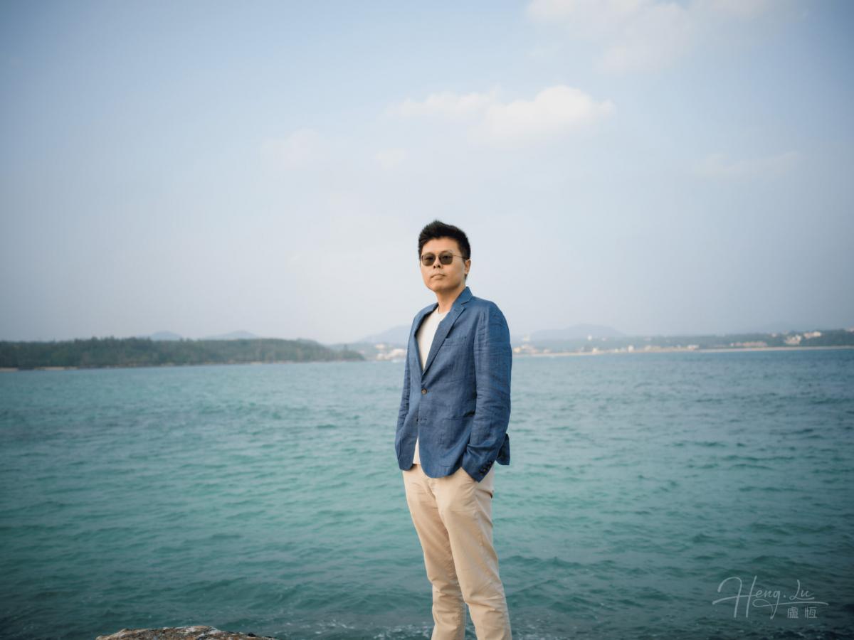在海边