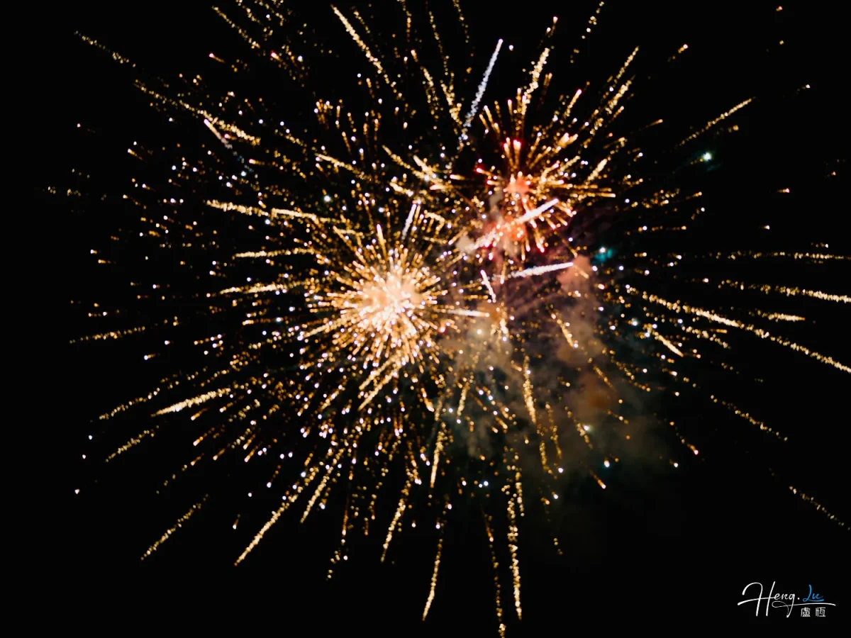 Dazzling Golden Fireworks Ignite Night Sky With Sparkling Energ