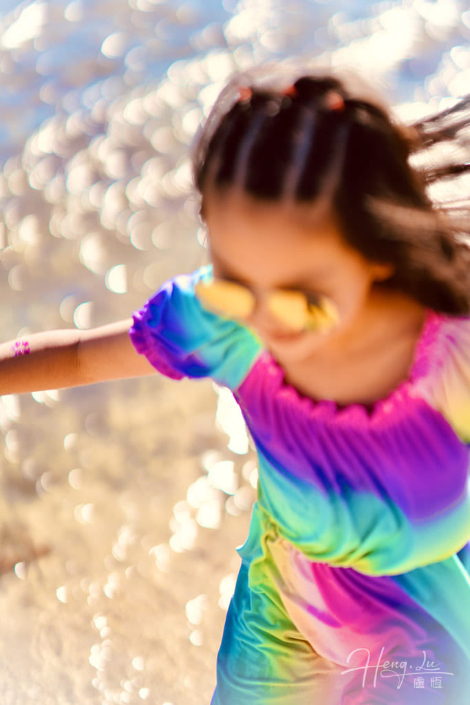 Girl In Rainbow Dress