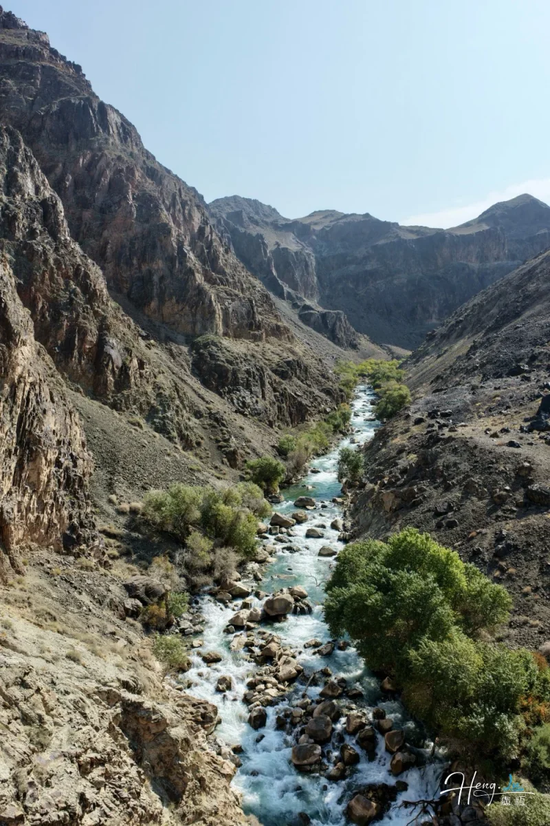 Mountain Valley With River Stream Flowing