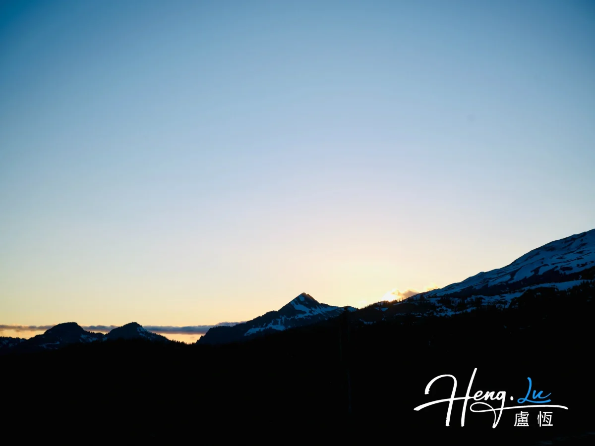 Mountain Sunset Silhouette