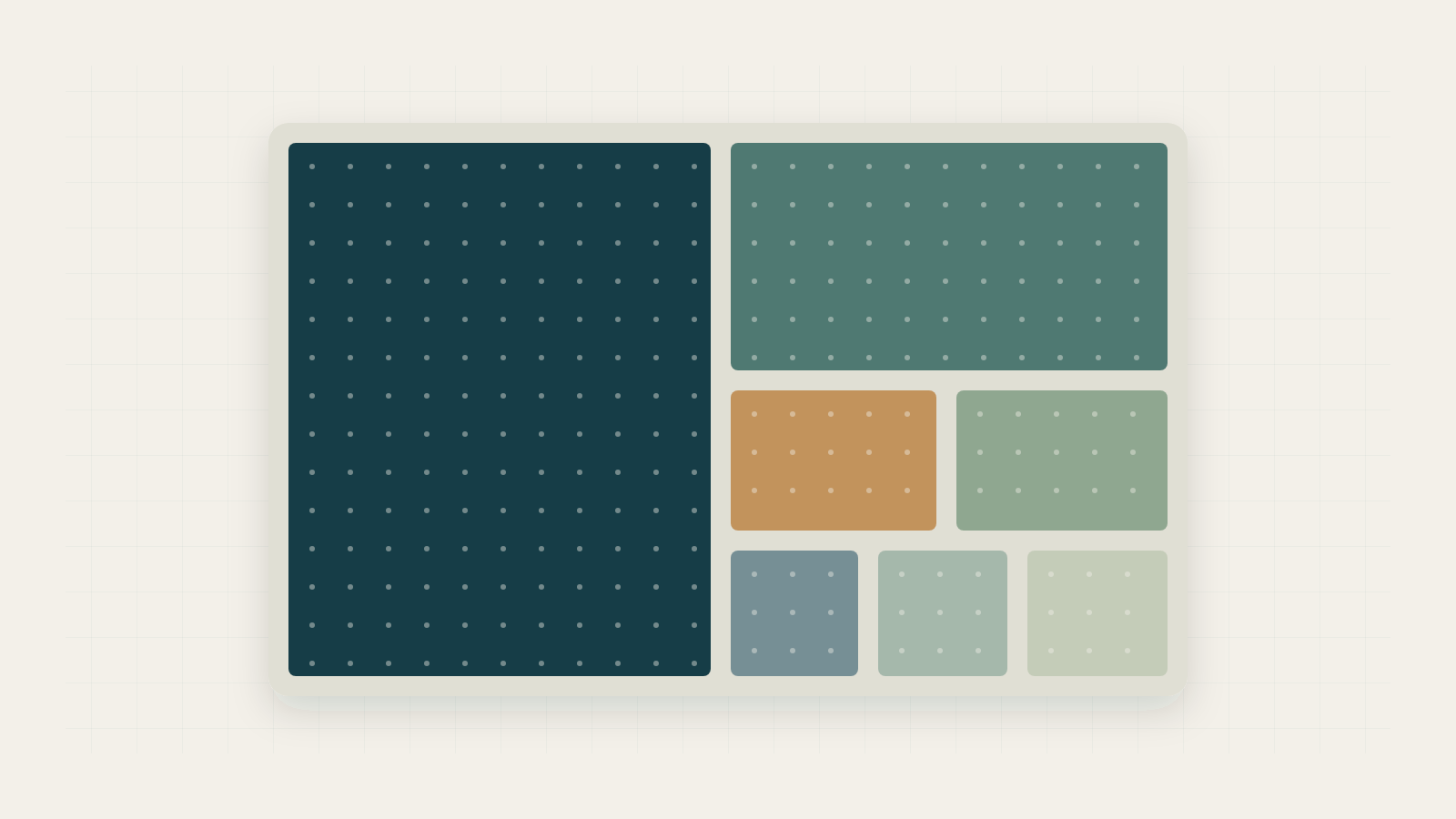 An abstract illustration of unequal address allocations, shown as dotted rectangles of different sizes.