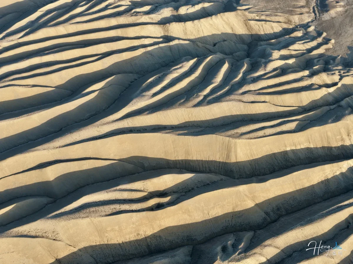 Golden Ridges Carved By Wind And Time