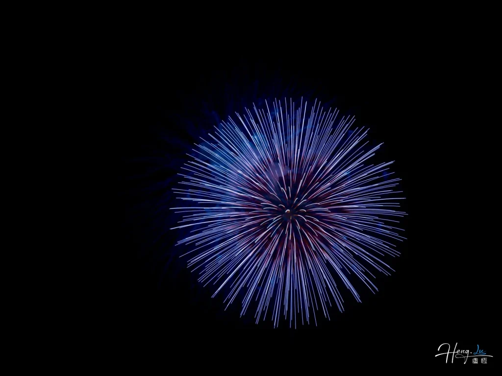 Blue-firework-bursts-beautifully-against-dark-night-sky